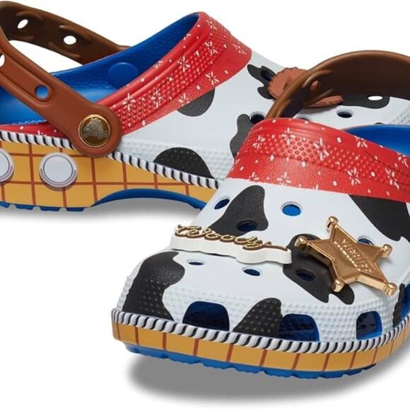 NWT Crocs Pixar Toy Story Woody size Junior 5 kids clogs